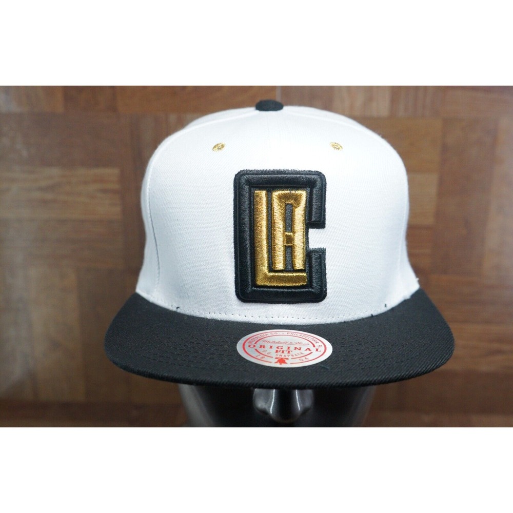 Mitchell & Ness Los Angeles‎ Clippers NBA Snapback (White/Gold/Noir)